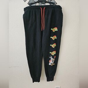 Warner Bros Black Boy's Space Jams Jogger Pants for Kids size XXX